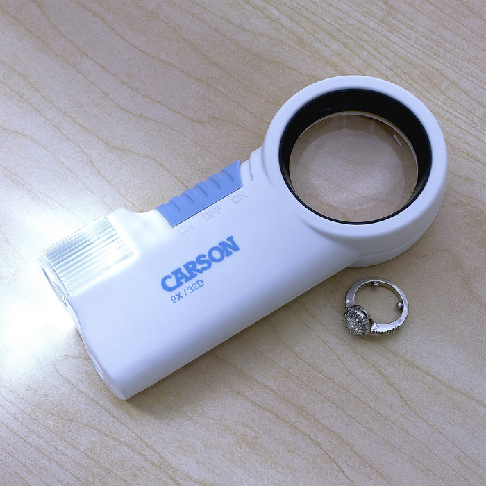 CARSON MAGNIFLASH 9X ASPHERIC LED MAGNIFIER for Science and Nature from Le Naturaliste