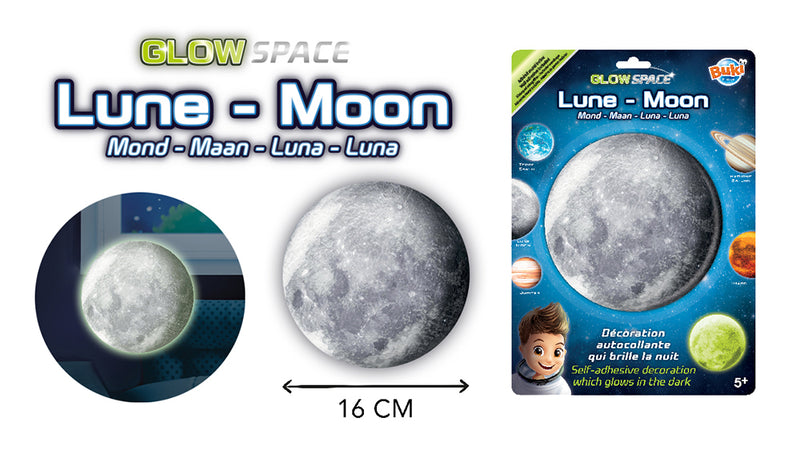 Buki glow-in-the-dark Moon detail