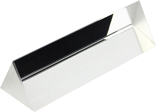 Equilateral glass prism, 3.2 cm sides × 10 cm, for physics light-spectrum experiments