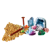 Contents of the Clementoni Crystals and Gemstones science kit