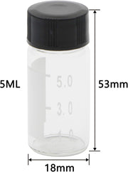 5 ml glass vial dimensions 18 mm x 53 mm - Le Naturaliste