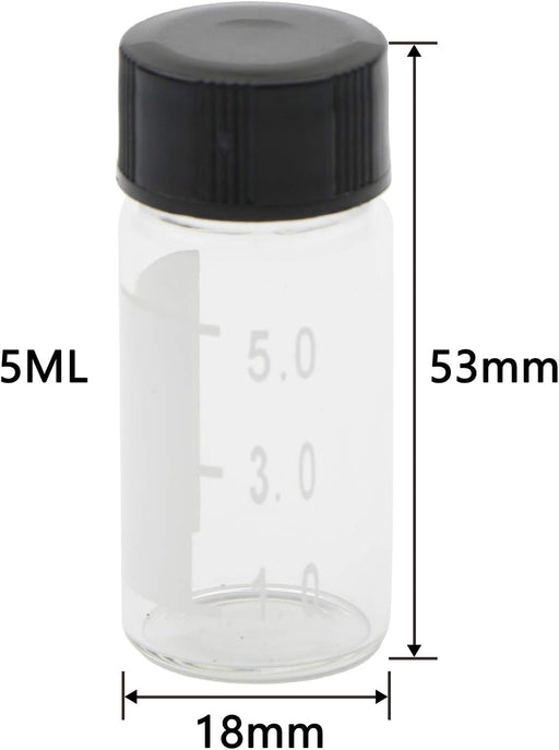 5 ml glass vial dimensions 18 mm x 53 mm - Le Naturaliste