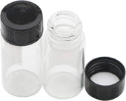 5 ml glass vial open showing screw cap and PE liner - Le Naturaliste