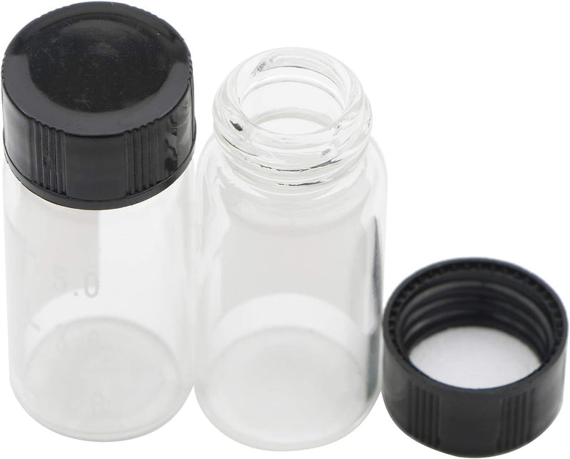 5 ml glass vial open showing screw cap and PE liner - Le Naturaliste