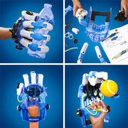 Child wearing the robotic hand