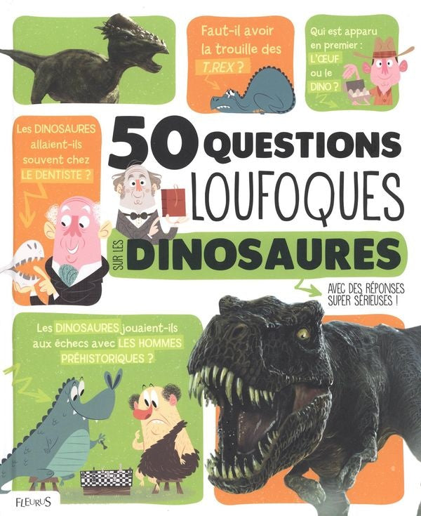 50 questions loufoques sur les dinosaures — couverture