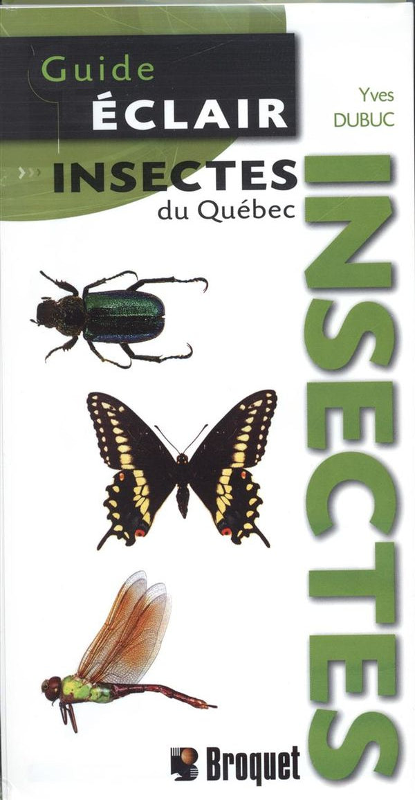 Guide Éclair – Insects of Québec, French-language fold-out field guide published by Broquet