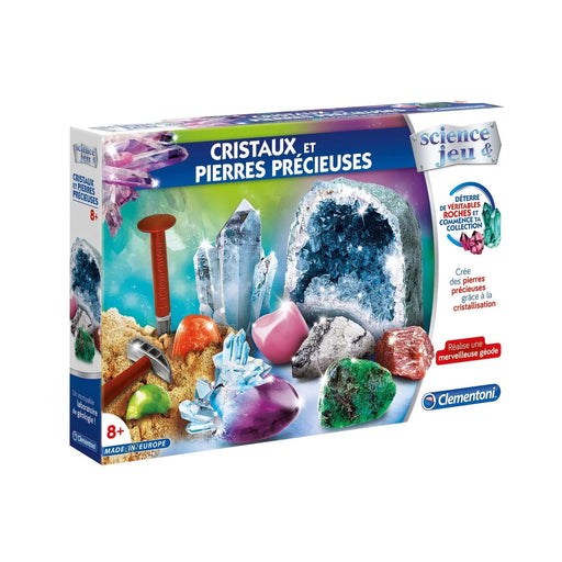 Clementoni Crystals and Gemstones science kit box – ref. 523451, French version