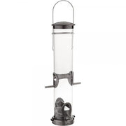 Aspects medium brushed nickel Quick Clean seed tube feeder - alternate view