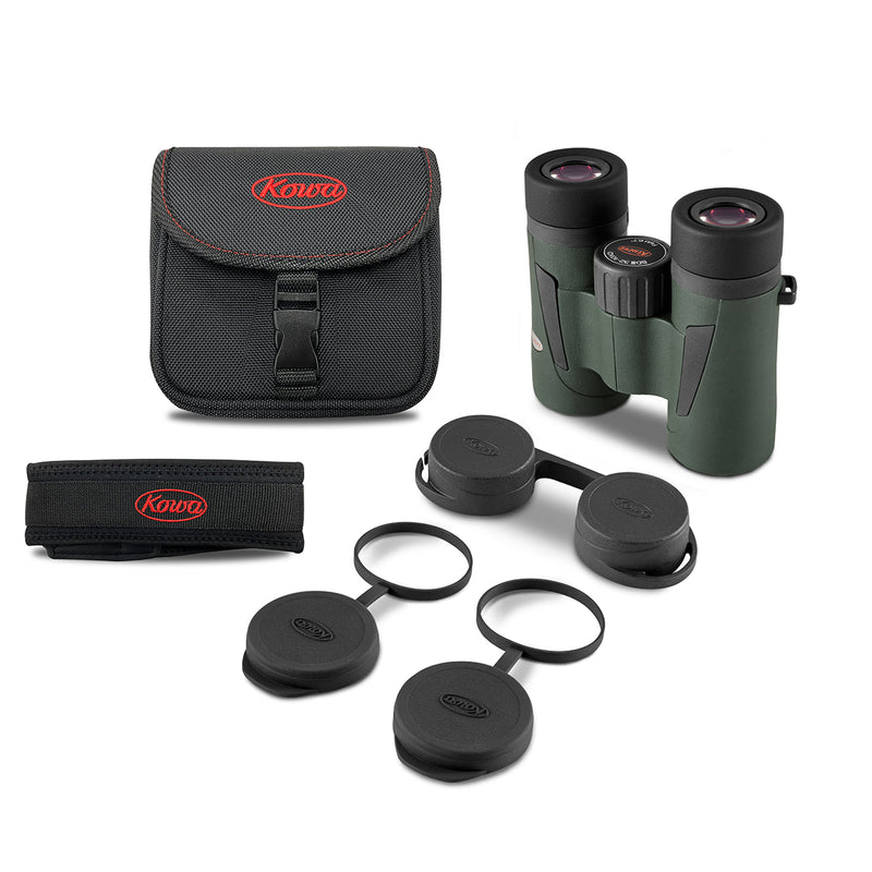 Kowa BD III XD 10x32 binoculars with accessories