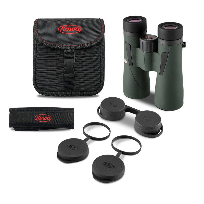 Kowa BD III XD 10x50 binoculars with accessories