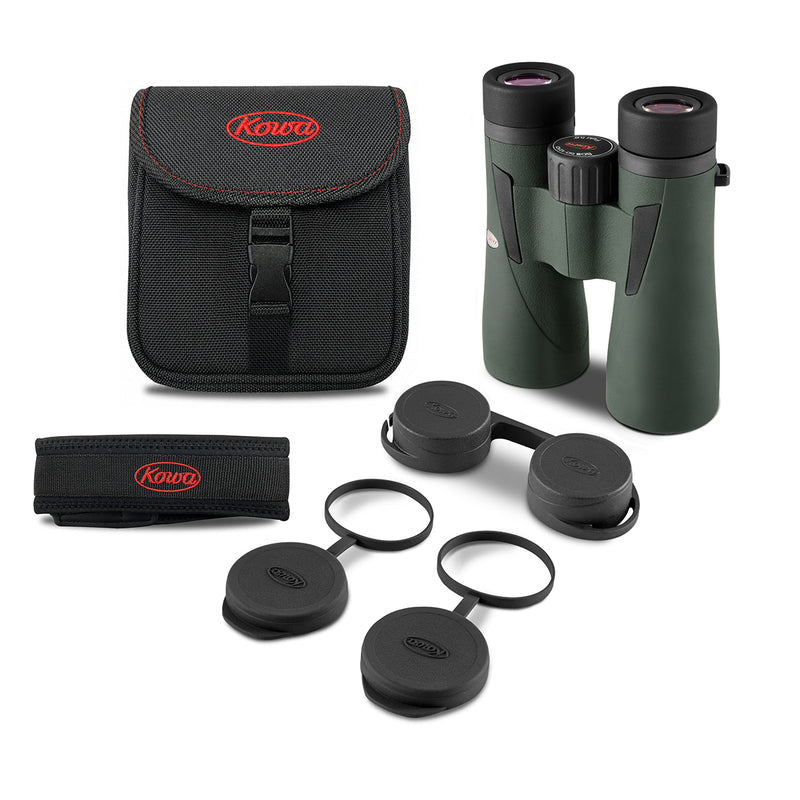 Kowa BD III XD 12x50 binoculars with accessories