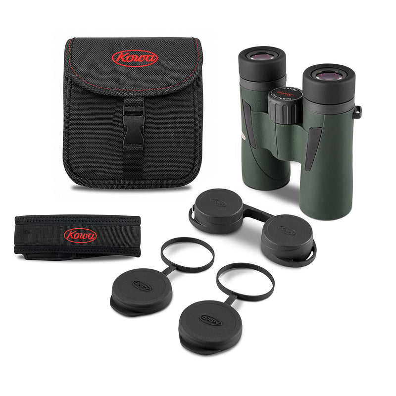 Kowa BD III XD 8x42 binoculars with accessories