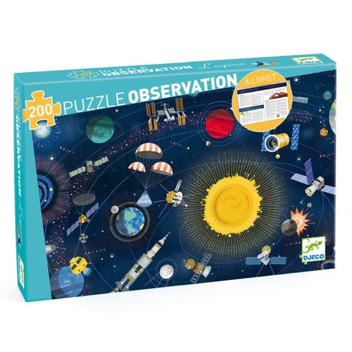 Djeco observation puzzle Space, 200 pieces, with poster and booklet