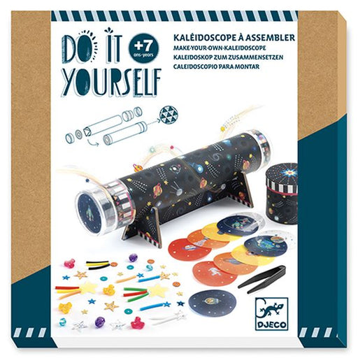 Djeco space kaleidoscope craft kit with glow-in-the-dark stars and printed discs
