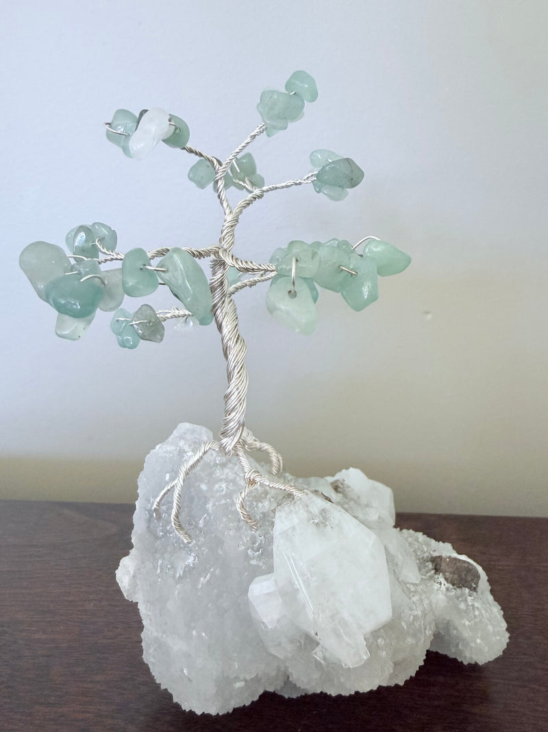 Arbre de gemmes, aventurine sur apophyllite de l'Inde