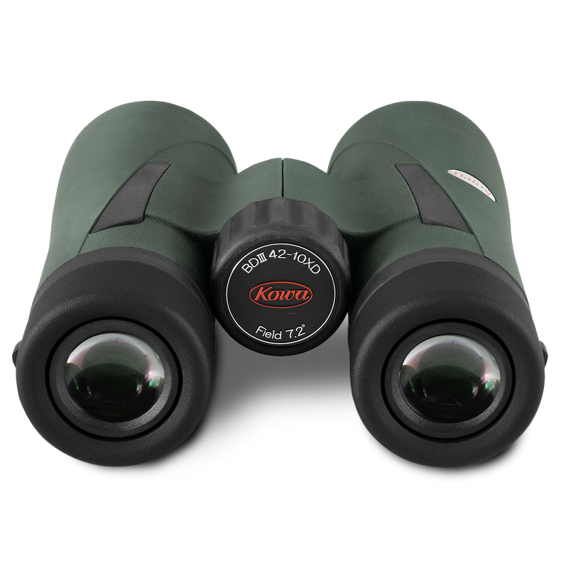 Kowa BD III XD 10x42 binoculars, side view