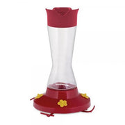 16 oz. glass-bottle hummingbird feeder