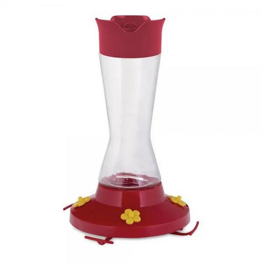 16 oz. glass-bottle hummingbird feeder