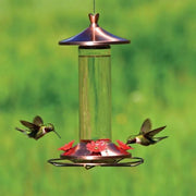 Copper hummingbird feeder additional view