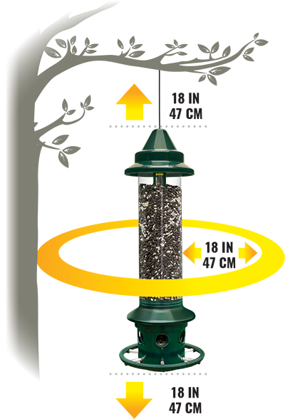 Squirrel Buster Plus: adjustable weight setting diagram