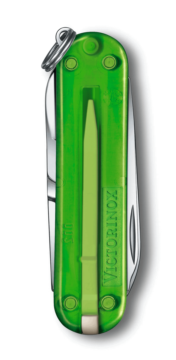 Victorinox Classic SD Transparent, Green Tea (green), back view