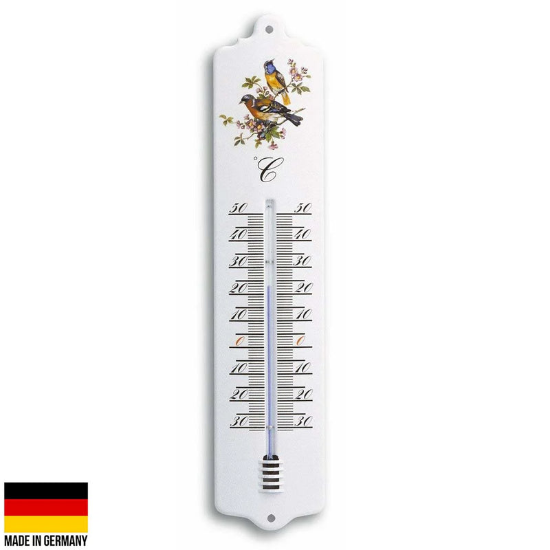 TFA Trigg Outdoor Weatherproof Metal Thermometer, White, 33cm