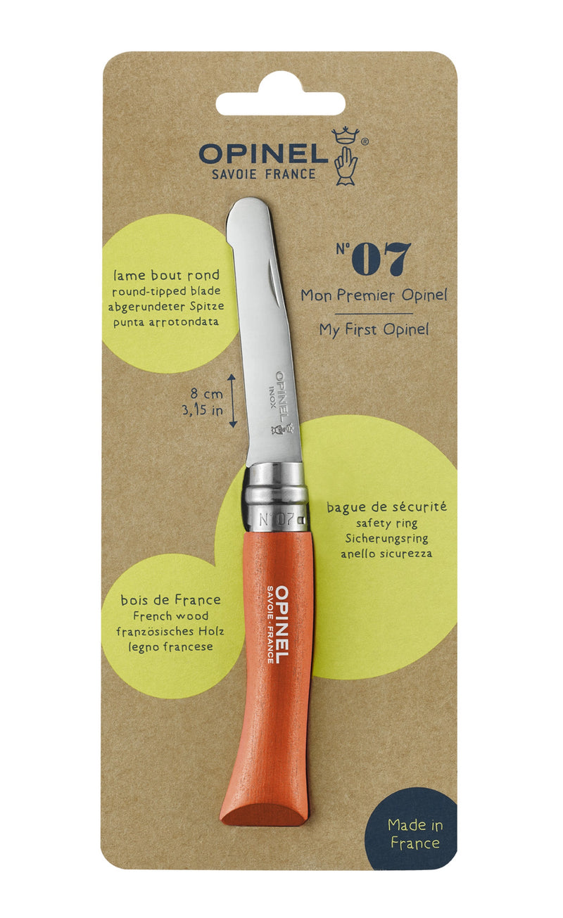 Mon Premier Opinel no 7 mandarine, vue de détail