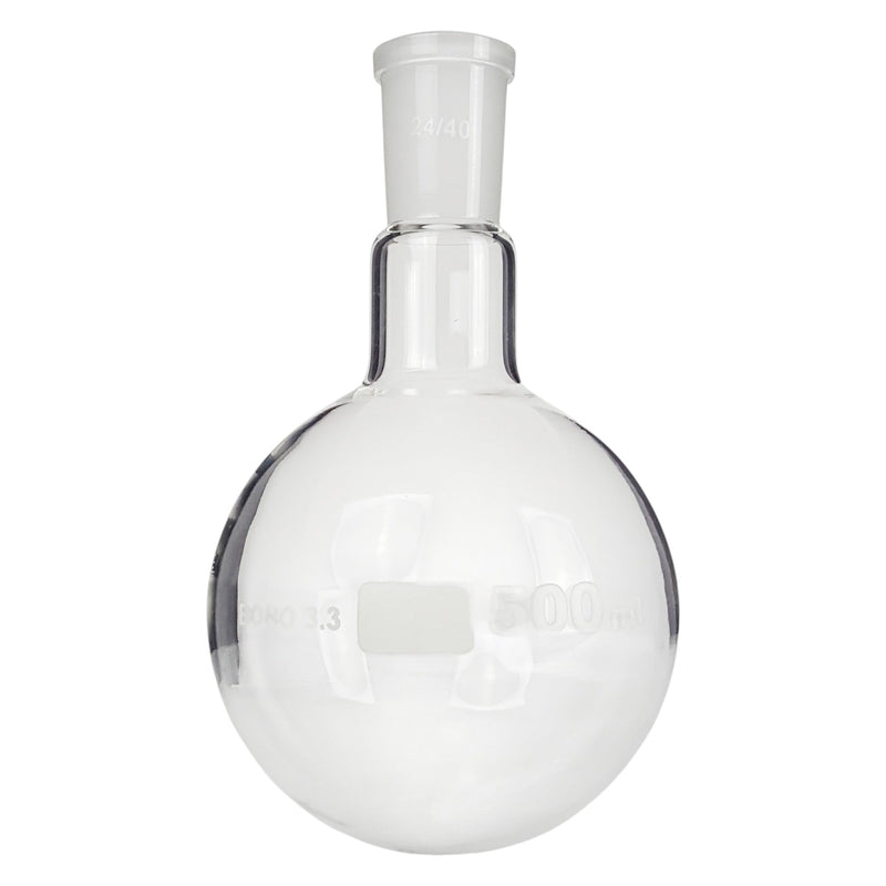 Ballon à distillation à fond rond de 500 ml en verre borosilicaté, rodage 24/40