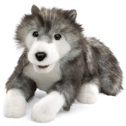 Marionnette Loup Timber Wolf Folkmanis, vue principale