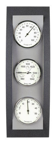 ANTHRACITE / ALUMINIUM WEATHER STATION for Science and Nature from Le Naturaliste