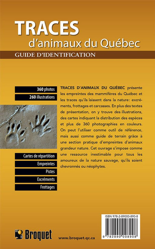TRACES D'ANIMAUX DU QUÉBEC for Science and Nature from Le Naturaliste