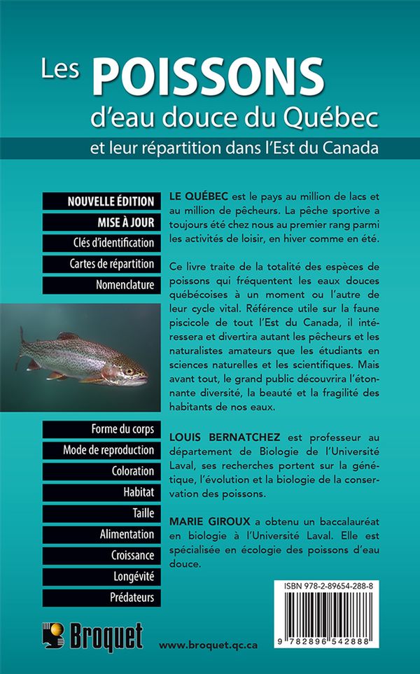 LES POISSONS D'EAU DOUCE DU QUÉBEC ET LEUR RÉPARTITION DANS L'EST DU CANADA for Science and Nature from Le Naturaliste