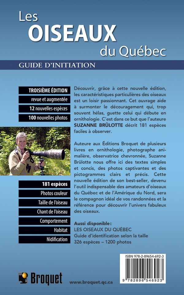 LES OISEAUX DU QUÉBEC - 3E ÉDITION for Science and Nature from Le Naturaliste
