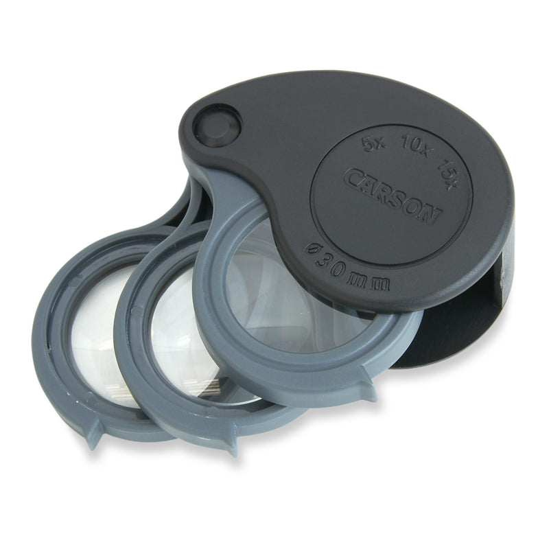 CARSON TRIVIEW 5X,10X,15X MAGNIFIER for Science and Nature from Le Naturaliste